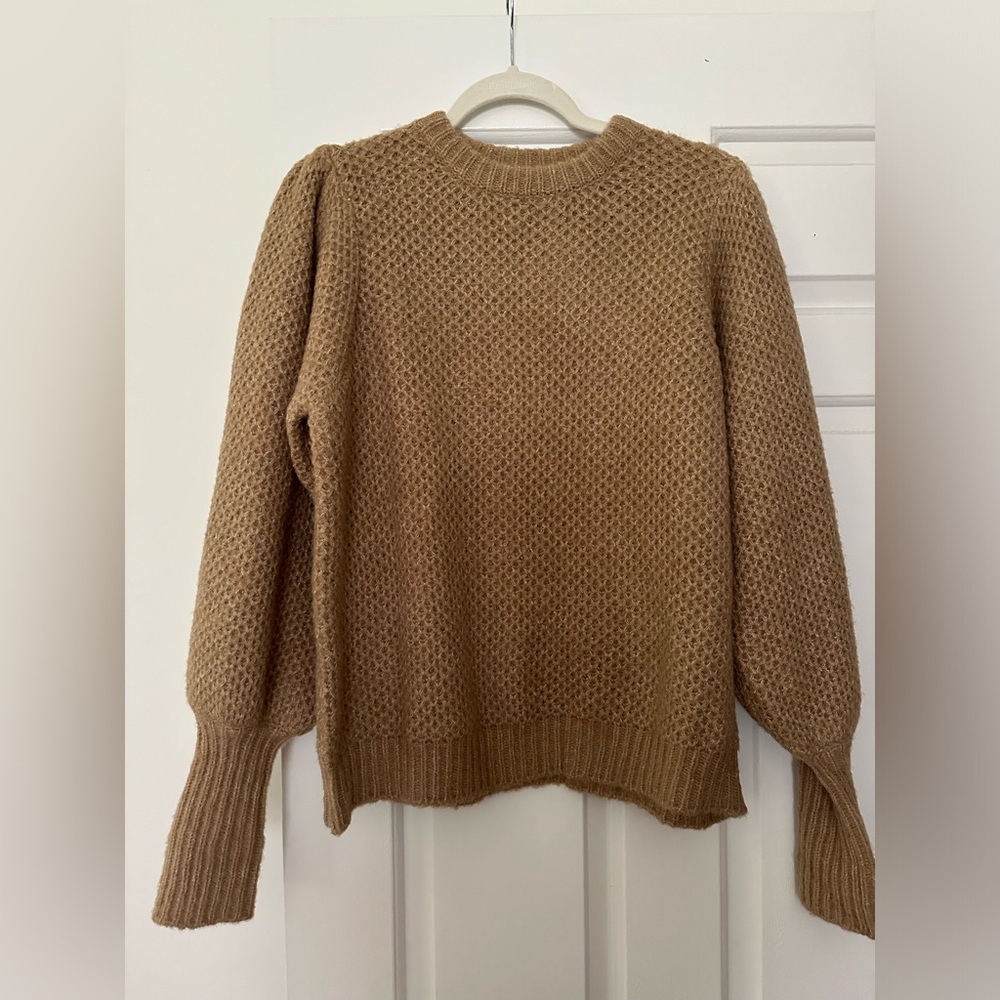 Shop the belle boutique tan crew neck sweater size medium